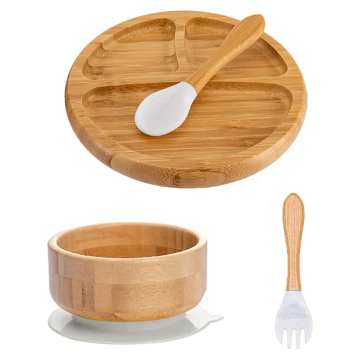 Children's Tableware Set with Suction Cup - EcoFeast-Lamb White-State of Style