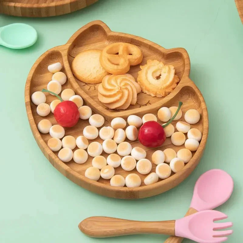 Children's Tableware Set with Suction Cup - EcoFeast-Lamb White-State of Style