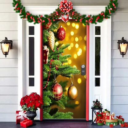 Christmas Door Decoration - MerryDoor-Style 1-91×203 cm-State of Style