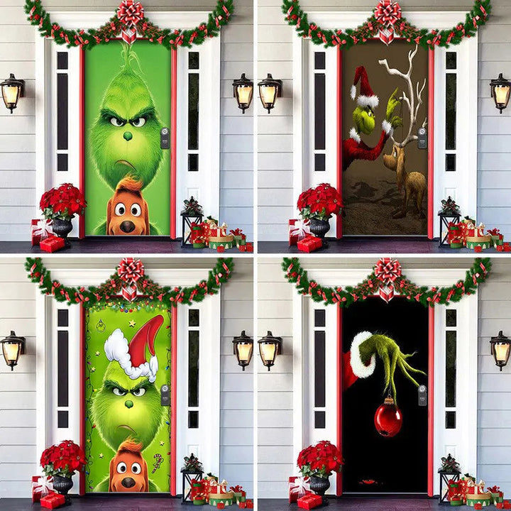 Christmas Door Decoration - MerryDoor-Style 1-91×203 cm-State of Style