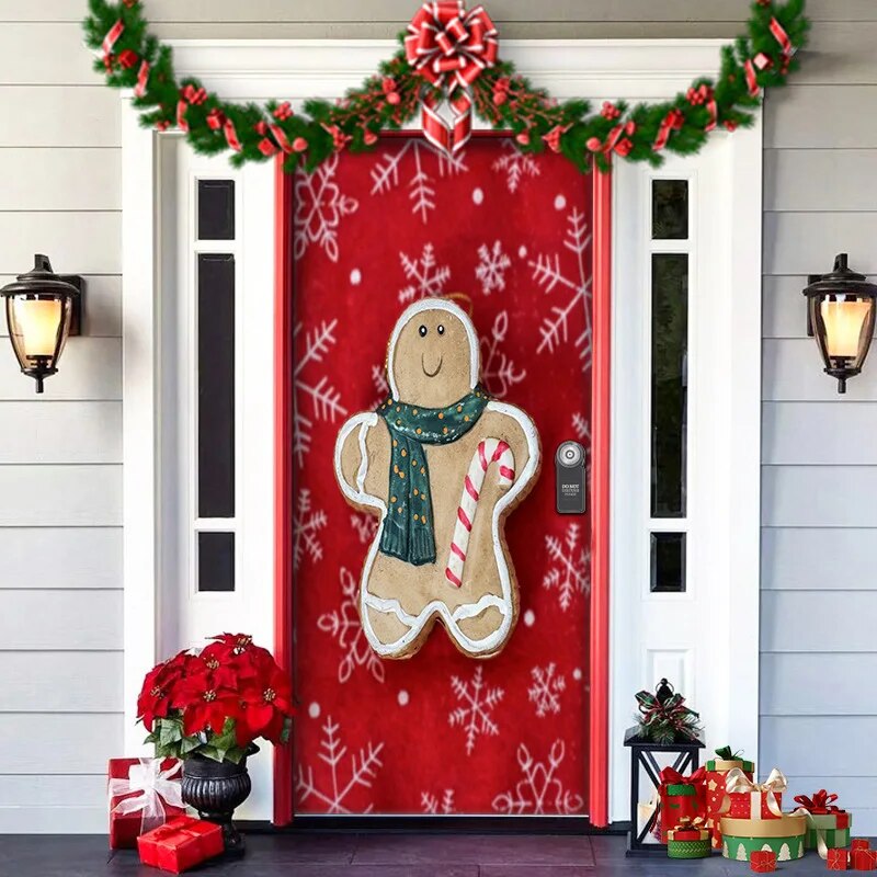 Christmas Door Decoration - MerryDoor-Style 2-91×203 cm-State of Style