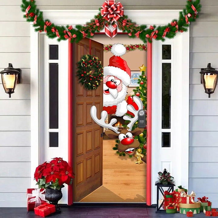 Christmas Door Decoration - MerryDoor-Style 7-91×203 cm-State of Style