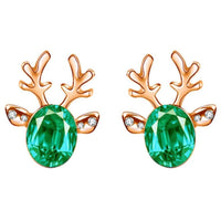 Christmas Reindeer Stud Earrings | Festive Women's Jewellery-GREENGOLD-State of Style