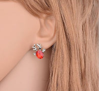 Christmas Reindeer Stud Earrings | Festive Women's Jewellery-RED GOLD-State of Style
