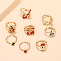 Christmas Ring Set | 8 Pieces-State of Style