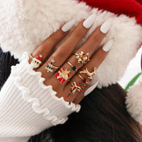 Christmas Ring Set | 8 Pieces-State of Style