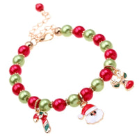 CHRISTMAS SANTA BEAD BRACELET-State of Style