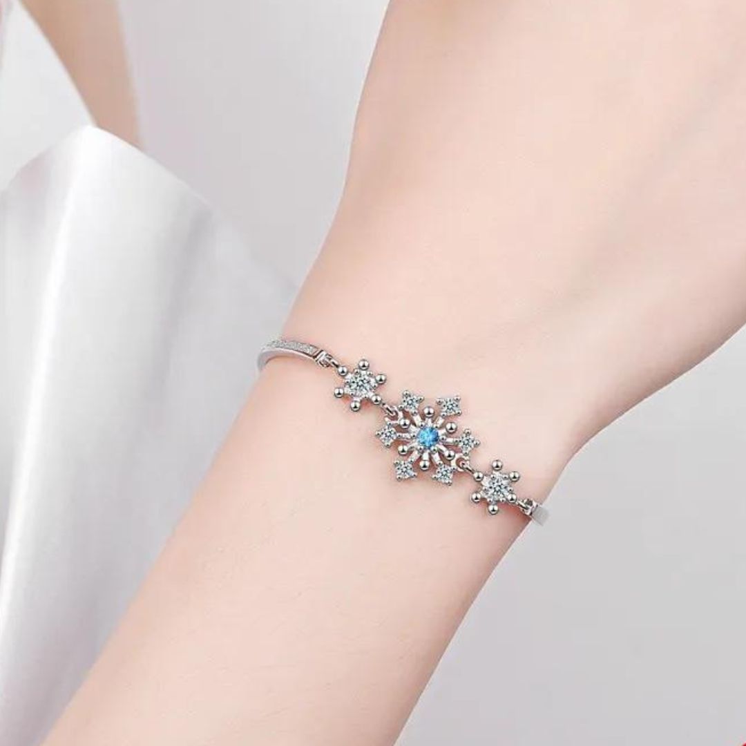 Christmas Snowflake Cubic Zirconia Bracelet-State of Style