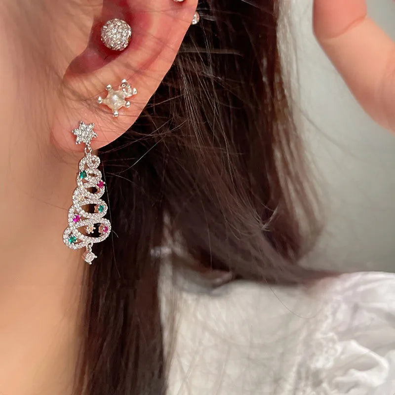 CHRISTMAS TREE TASSEL EARRINGS - Festive Women's Jewellery-State of Style