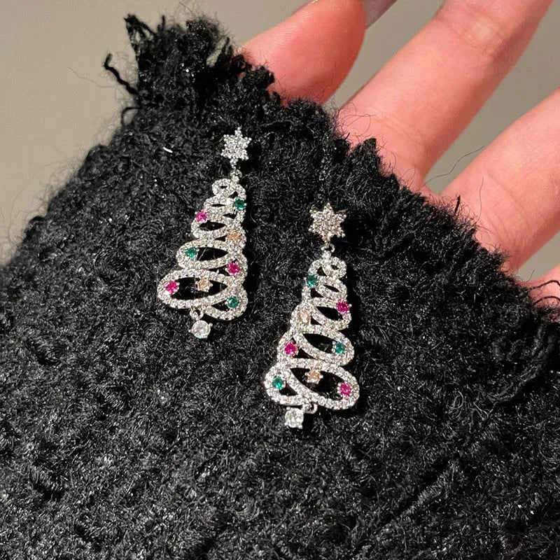 CHRISTMAS TREE TASSEL EARRINGS - Festive Women's Jewellery-State of Style
