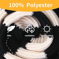 Chunky Knitted Striped Men's Scarf - Chris-Black/Grey-State of Style
