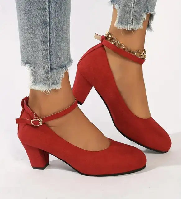 Claire - Orthopedische Zwarte Elegante Pumps-Rood-35-State of Style