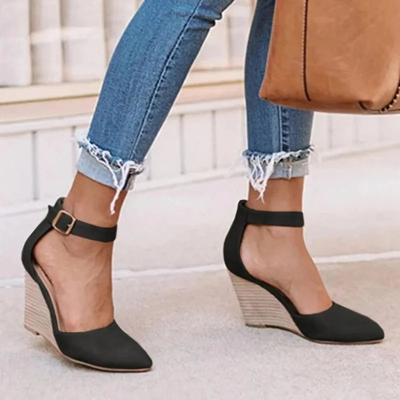 Claire - Orthopedische Zwarte Sleehakken-Zwart-34-State of Style