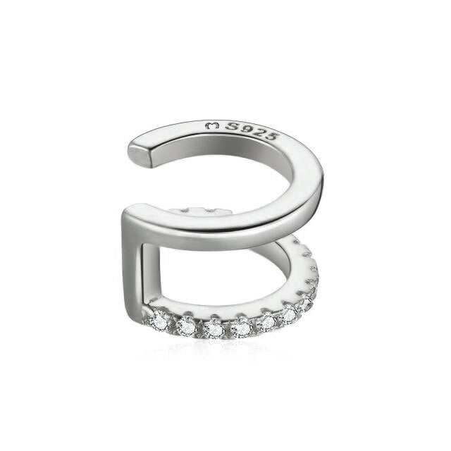 Clara Double Ear Cuff-Silver-State of Style