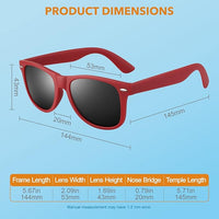 Classic 80's Retro Polarised Sunglasses - Jamie-Matte black frame | Amber Scarlet Mirror Lens-State of Style