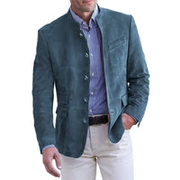 Classic Button-Down Jacket for Men – Magnus-Blue-S-State of Style