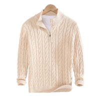 Classic Cable Knit Sweater for Men - Henry-Beige-S-State of Style