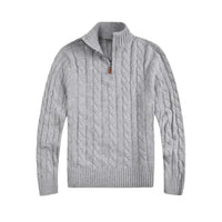 Classic Cable Knit Sweater for Men - Henry-Grey-S-State of Style