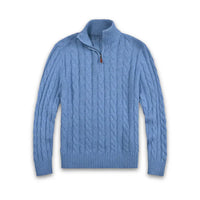 Classic Cable Knit Sweater for Men - Henry-Light Blue-S-State of Style