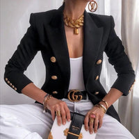 Classic Double-Breasted Women's Blazer - Amara-Black-XS-State of Style