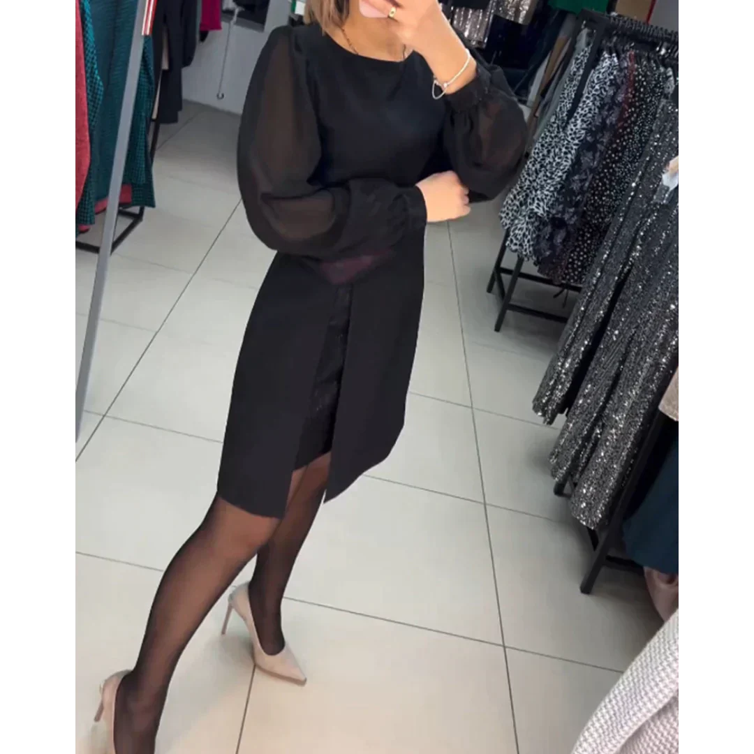 Classic Dress with Long Sleeves - Isabelle-S-State of Style