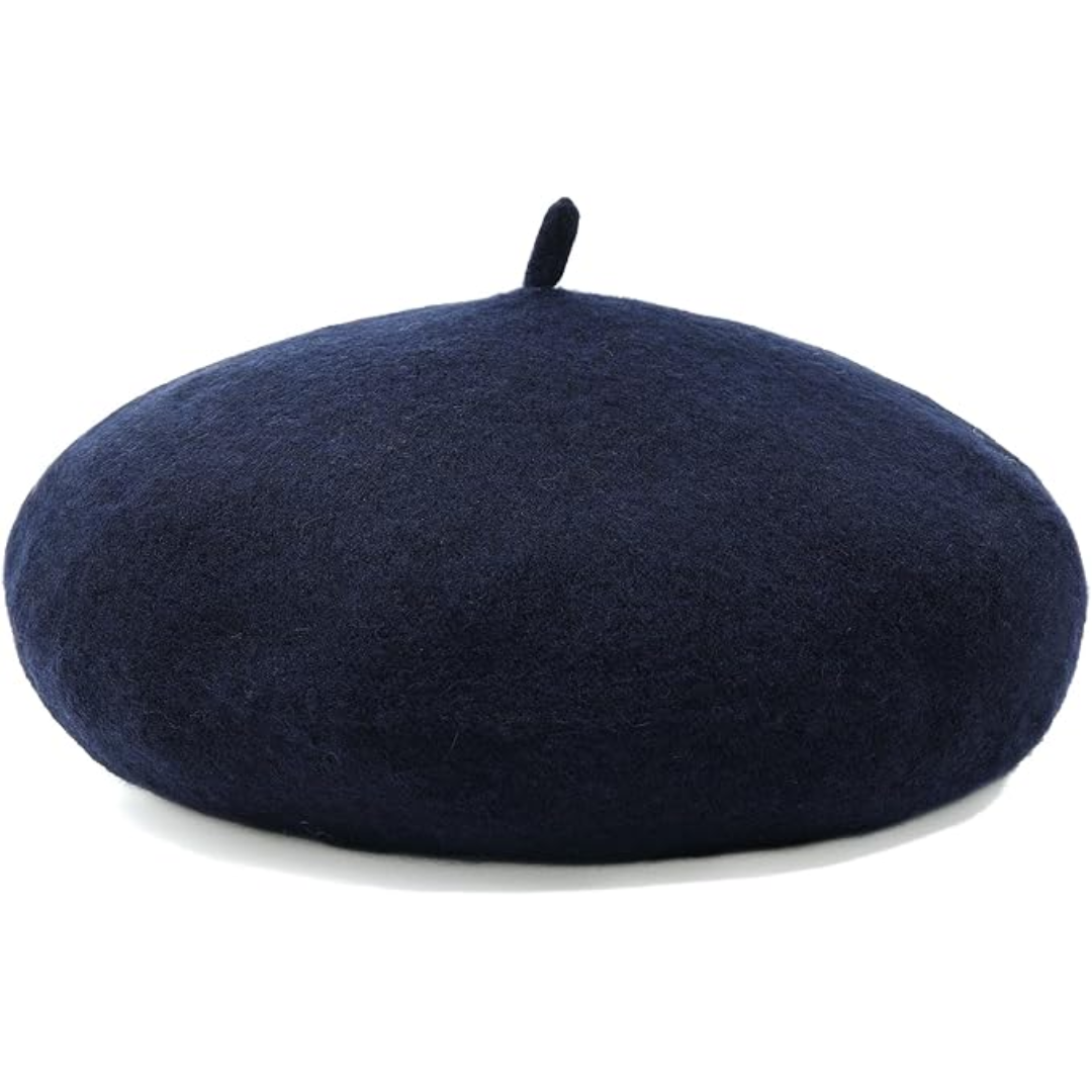 Classic French Wool Beret – Evelyne-Dark green-State of Style