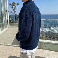 Classic Half-Zip Men’s Sweater - Arthur-Blue-XS-State of Style