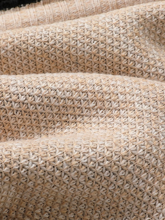 Classic Knitted Men's Sweater - Oscar-Khaki-M-State of Style