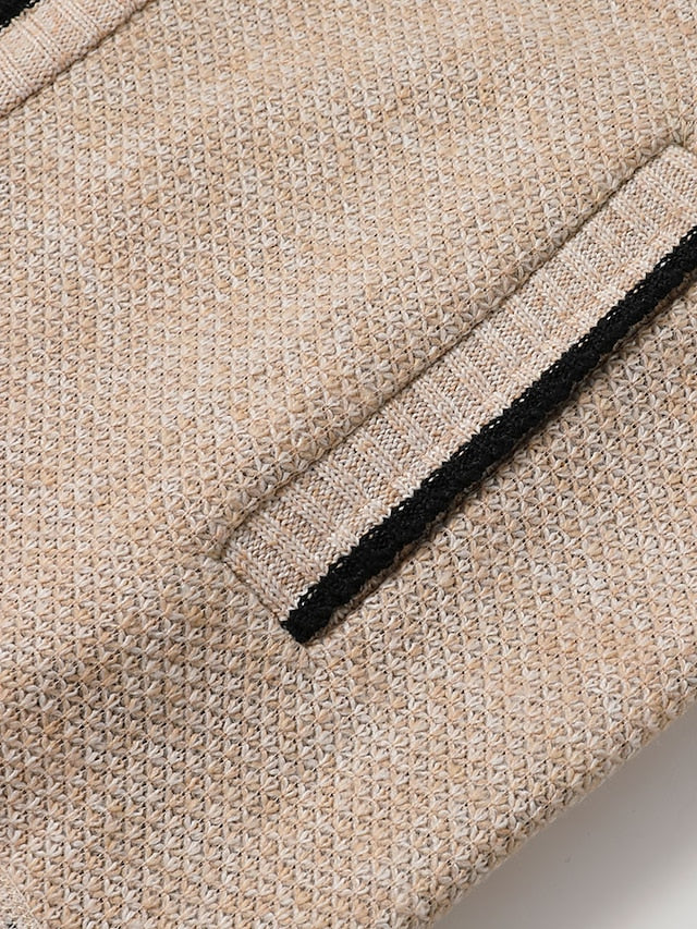 Classic Knitted Men's Sweater - Oscar-Khaki-M-State of Style