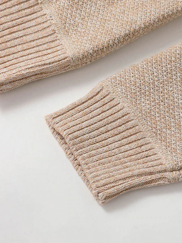 Classic Knitted Men's Sweater - Oscar-Khaki-M-State of Style