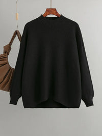 Classic Knitted Women's Sweater - Evelina-Black-State of Style