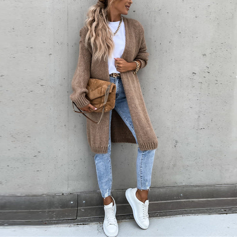 Classic Ladies Cardigan - Camile-Beige-S-State of Style