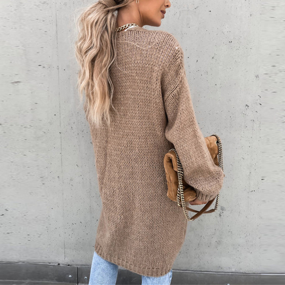 Classic Ladies Cardigan - Camile-Beige-S-State of Style