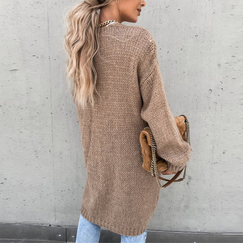 Classic Ladies Cardigan - Camile-Beige-S-State of Style
