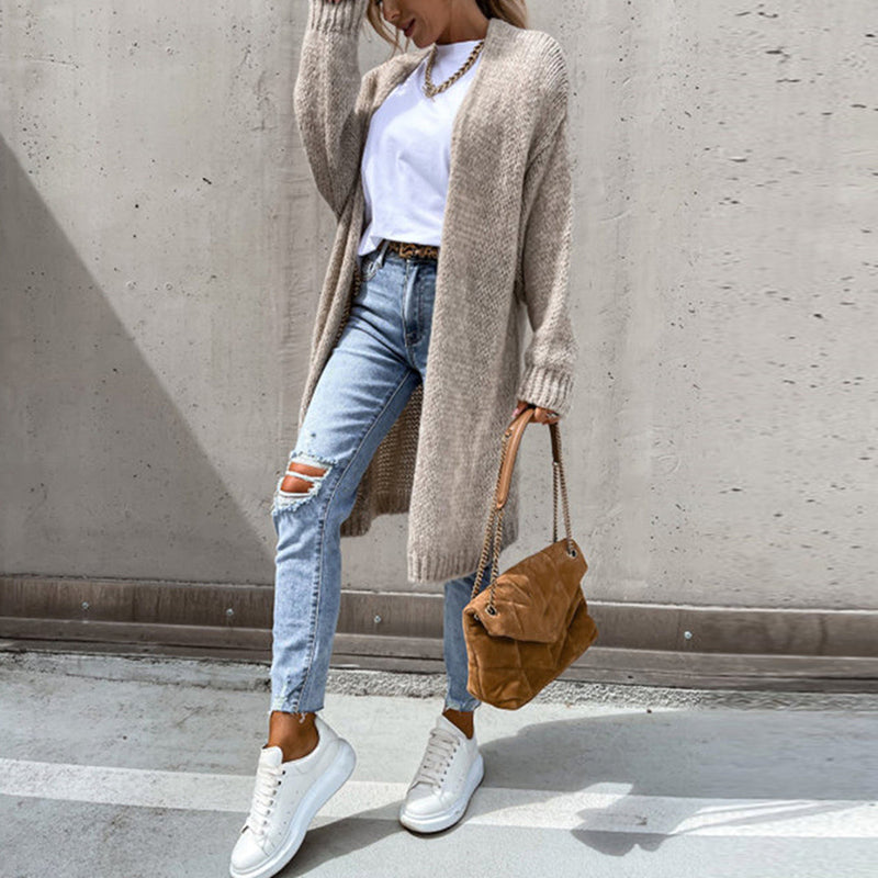 Classic Ladies Cardigan - Camile-Beige-S-State of Style