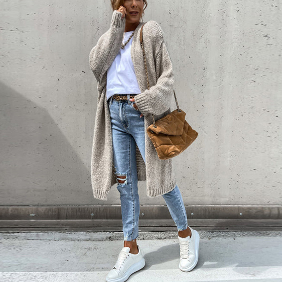 Classic Ladies Cardigan - Camile-Beige-S-State of Style