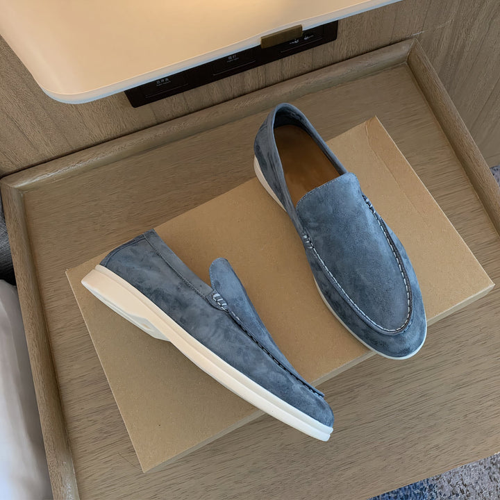 Classic Men's Leather Loafers - Lorenzo-Light Blue-40-State of Style
