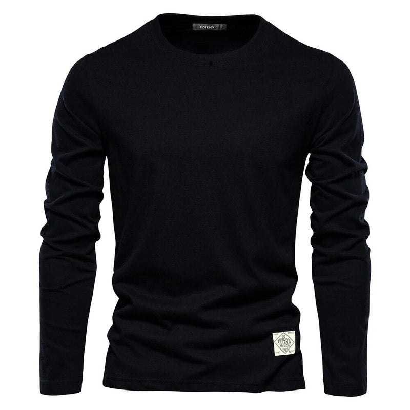 Classic Men's Long-Sleeved Cotton Shirt – Joris-Black-XS-State of Style