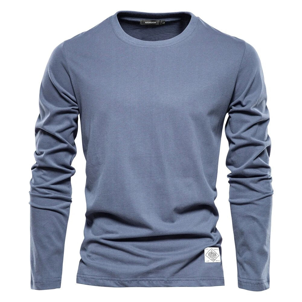 Classic Men's Long-Sleeved Cotton Shirt – Joris-Blue-XS-State of Style