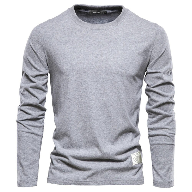 Classic Men's Long-Sleeved Cotton Shirt – Joris-Light grey-XS-State of Style