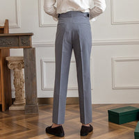 Classic Men's Trousers with Buckle - Oliver-Dark Blue-XS-State of Style