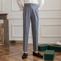 Classic Men's Trousers with Buckle - Oliver-Dark Blue-XS-State of Style