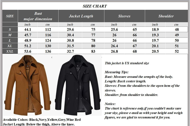 Classic Men's Winter Blazer - Luca-Black-S-State of Style