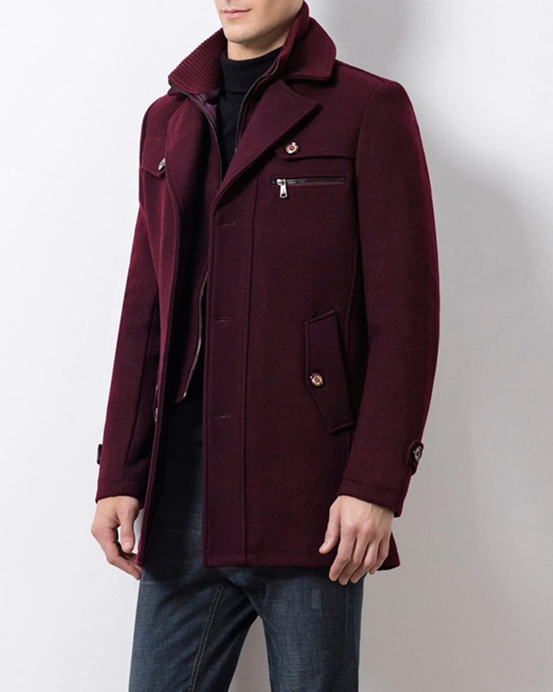 Classic Men's Winter Blazer - Luca-Black-S-State of Style