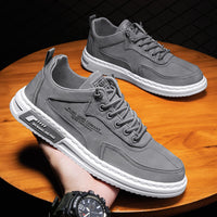 Classic Orthopaedic Men's Sneakers - Oscar-Grey-6-State of Style