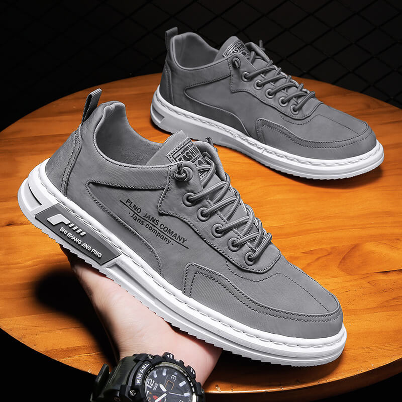 Classic Orthopaedic Men's Sneakers - Oscar-Grey-6-State of Style