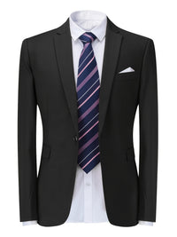 Classic Plain Men's Blazer - Floris-Black-XS-State of Style