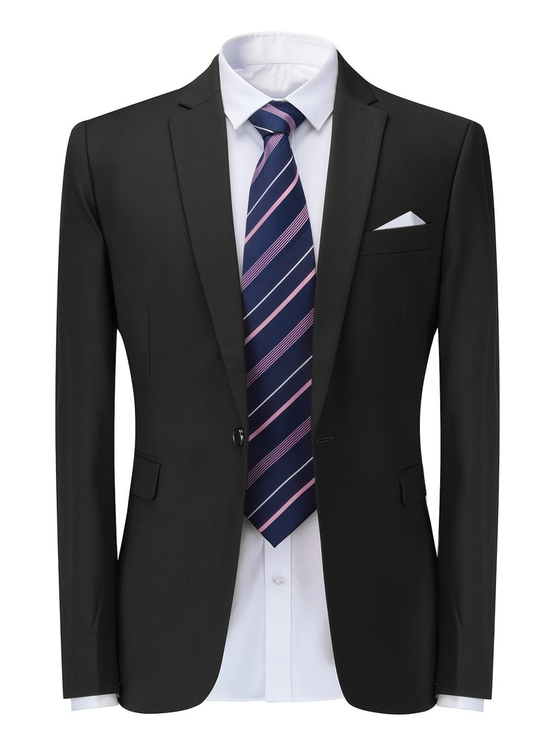 Classic Plain Men's Blazer - Floris-Black-XS-State of Style