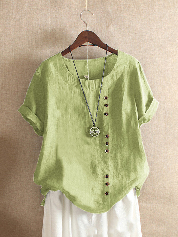 Classic Plain Short Sleeve Crew Neck T-shirt - Emma-Mint Green-S-State of Style