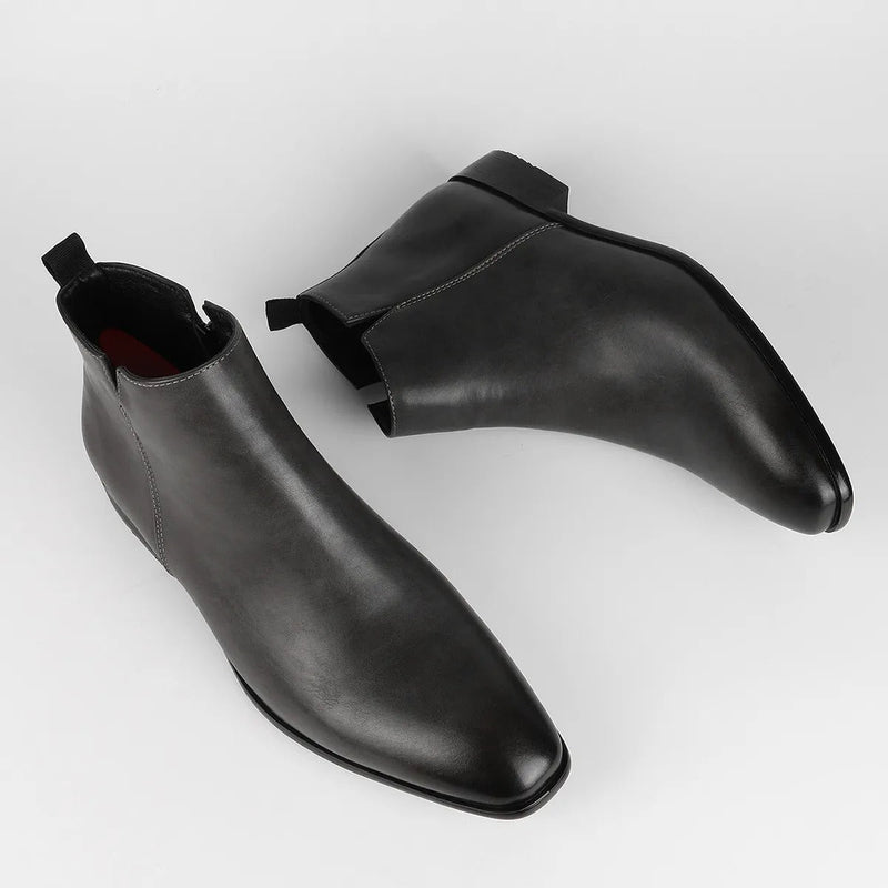 Classic Retro Leather Men's Boots - Lars-Black-7-State of Style
